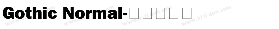 Gothic Normal字体转换